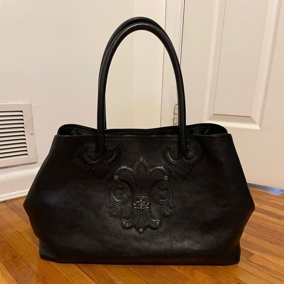 Chrome Hearts Large leather Fleur handbag EUC - Picture 3 of 10